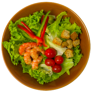 Taco Shrimp Salad with Roasted Sesame Dressing